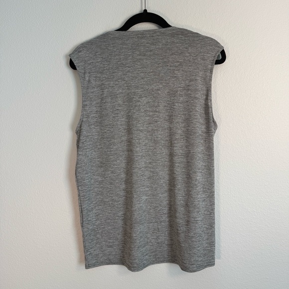 Patagonia Tank Top Mens Medium Heather Gray Crew Neck Sleeveless Athletic - Picture 4 of 5